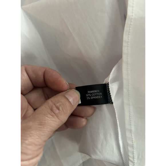 Boston Proper Collared Full Button Fit and Flare Dress Womens Size 8 White NWT - Picture 4 of 8